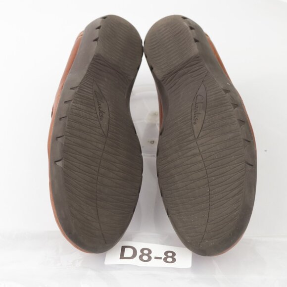 Clarks Womens Ordell Ava Slip On Shoes Size 7.5 Tan Brown Leather Loafer Flats - Picture 8 of 11